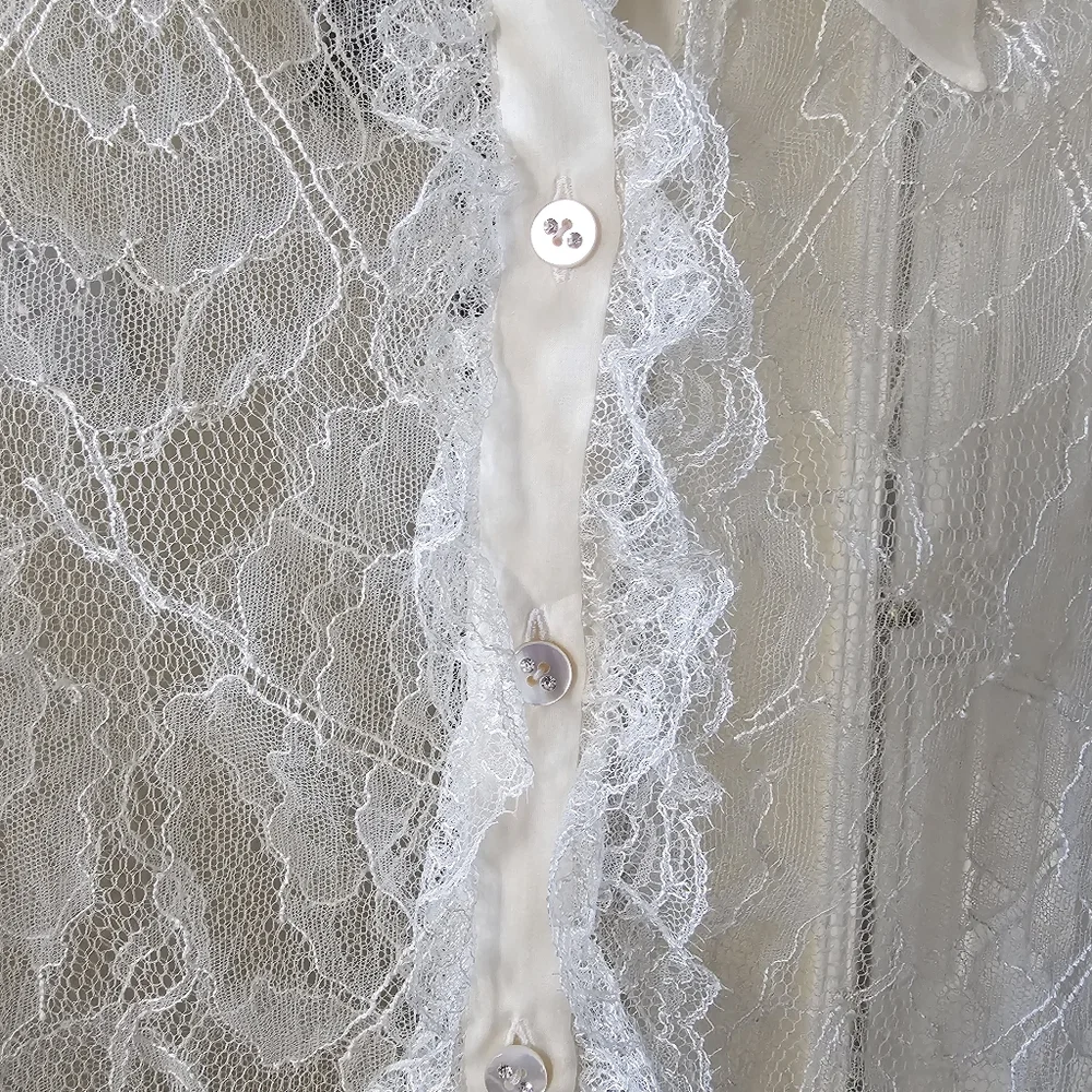 Valentino 3pc Cream and Black Top/Cami/Pant Set Size S - Picture 8 of 15